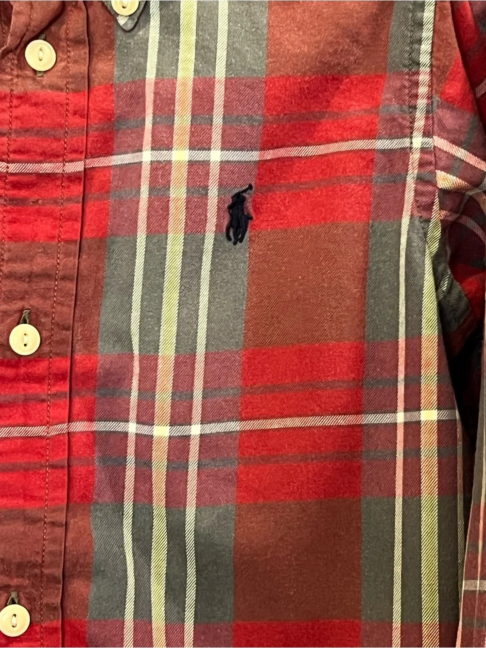 Polo Ralph Lauren Plaid Button Up Shirt Preppy Autumn 3T Toddler